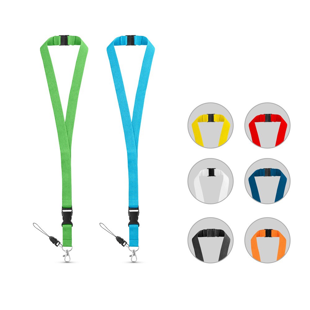 Murray – polyesterový lanyard s kovovou karabinou, šňůrka na krk pro nové zaměstnance