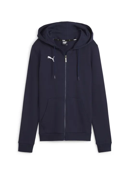 teamGOAL Casuals Hooded Jkt – tmavě modrá dámská mikina na zip